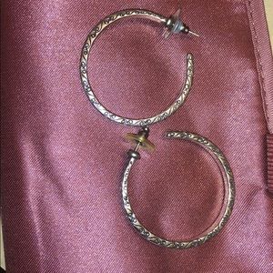Silver hoop earrings